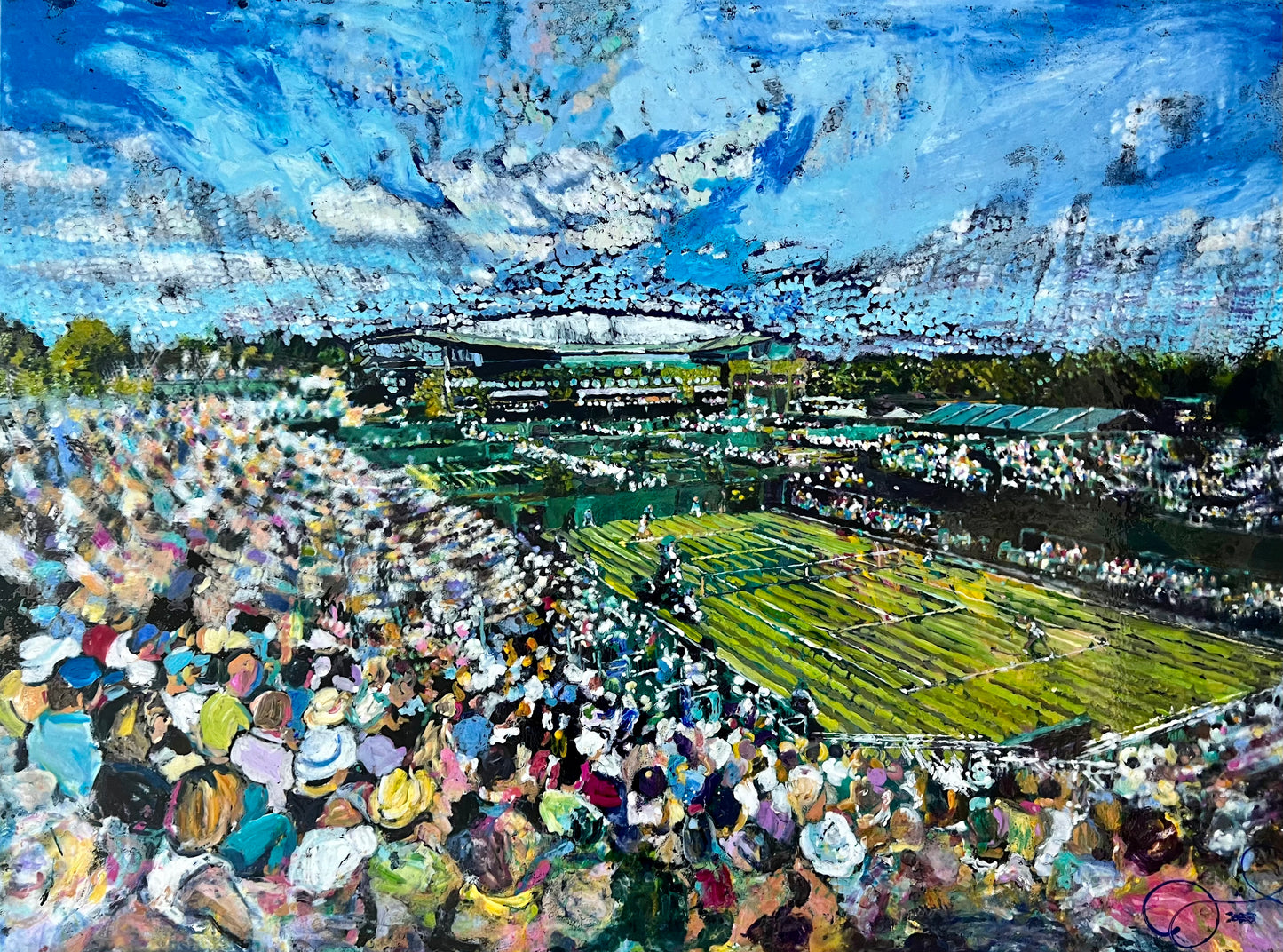 Wimbledon Landscape - Original Painting - 36" x 48" - Oil on Canvas and Polymer