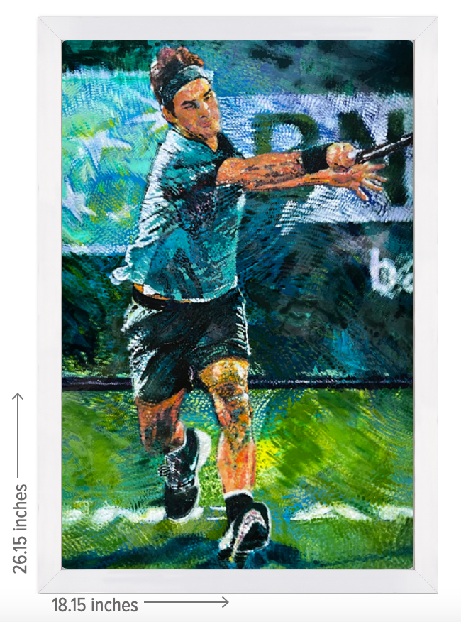 Federer in the Desert - Acrylic Reproduction - 18" x 26"