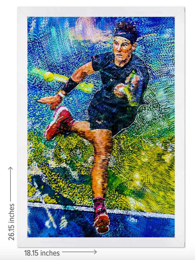 Rafa on the Run - Framed Acrylic Reproduction - 18" x 26"